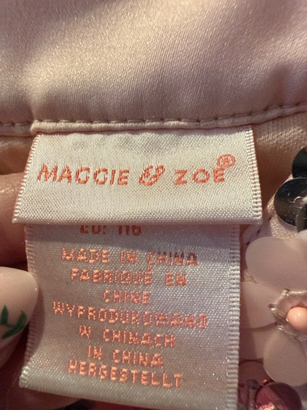 Maggie & Zoe Pink Tiered Tulle Dress w/ Floral Neckline 6